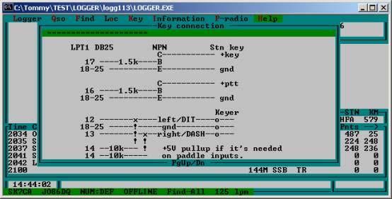 Sida 4 av 5 Du kan använda logger som CQ maskin! Börja då med att Via ALT-H (help) och välj "Help LOGGER menu".