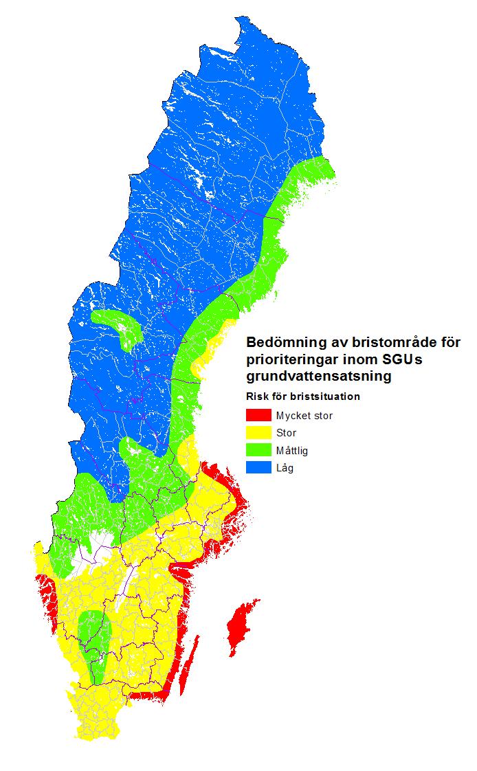 Bristområden Att användas i nationell skala Lokala förhållanden avviker från generell bedömning Ska endast användas som stöd för prioriteringar inom