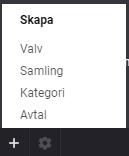 16.1. Skapa Avtal Ett avtal skapas via att klicka på + och välja Avtal. Detta initierar dialogen för att skapa ett Avtal.