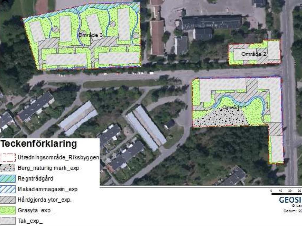 Sida 49 (67) Förslag på placering av dagvattenlösningar (Geosigma).