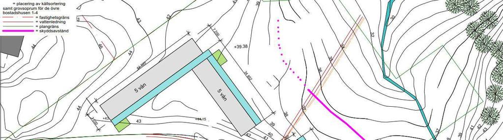 Bäckravin U-område Figur 3. Illustrationsplan för delområde 2 med studentbostäder, förslag till planområde visas med blå streckad linje. (Bergkrantz Arkitekter och Familjebostäder 2015-12-01).
