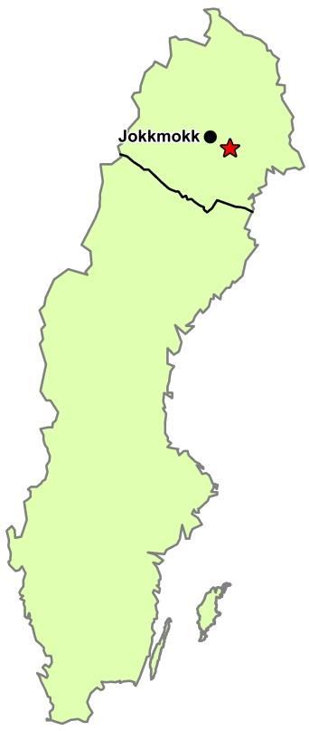 5 Inledning Denna arkeologiska utredning behandlar en ca 10 km lång korridor i Jokkmokks kommun, Norrbottens län, i vilken Trafikverket planerar en ny sträckning av väg 755 (figur 1, figur 2,