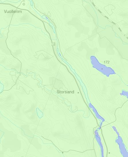 ett dåvarande vattenfall. Karta: SGU kartgenerator tema strandnivå. Figur 5.