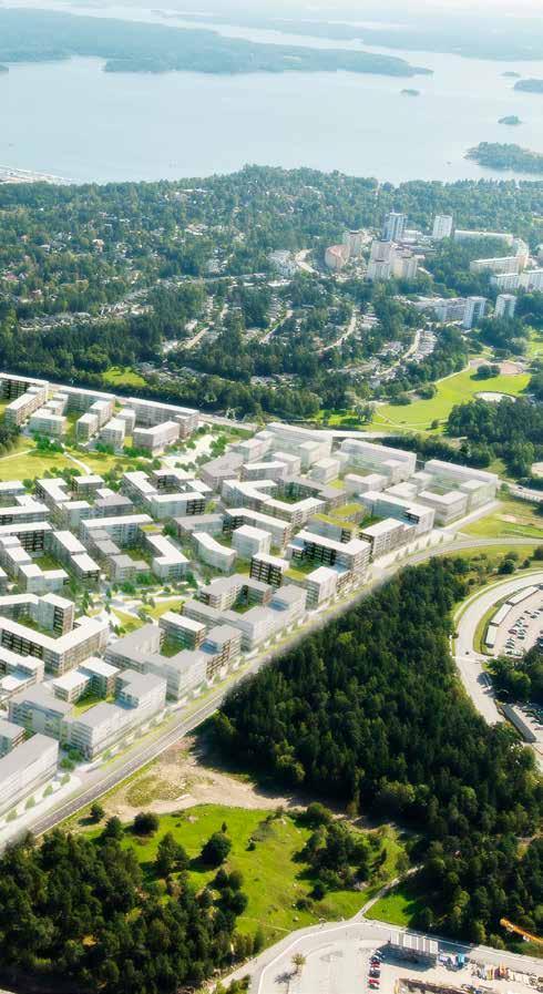 Täby Park växer fram till ett stort bostadsområde med ett trevligt utbud. Här kan du se hur området kommer att se ut när det är utvecklat och klart.
