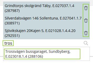 Klicka på en kontakt för att visa och ändra dess uppgifter. För användare av typen Arbetsplats kan behörigheter till specifika arbetsplatser läggas till eller tas bort.