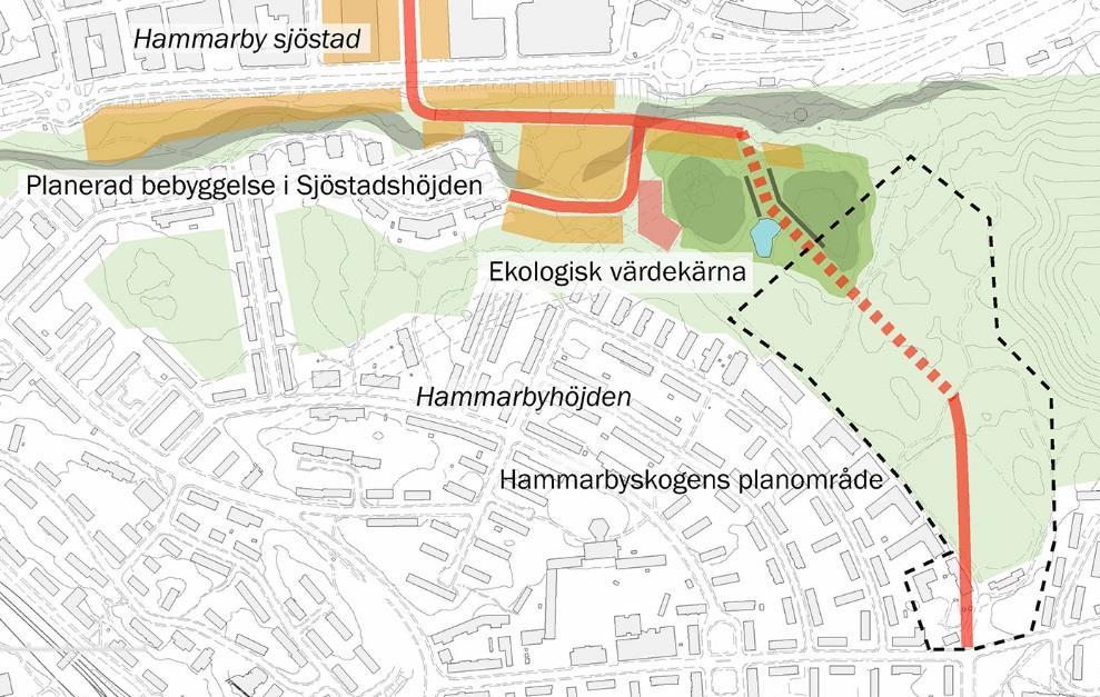 Sida 10 (18) Koppling mellan Solberget och Lejonberget Koppling mellan Solberget och Lejonberget (markerade i mörkgrönt), planområdet markerat med svart linje.