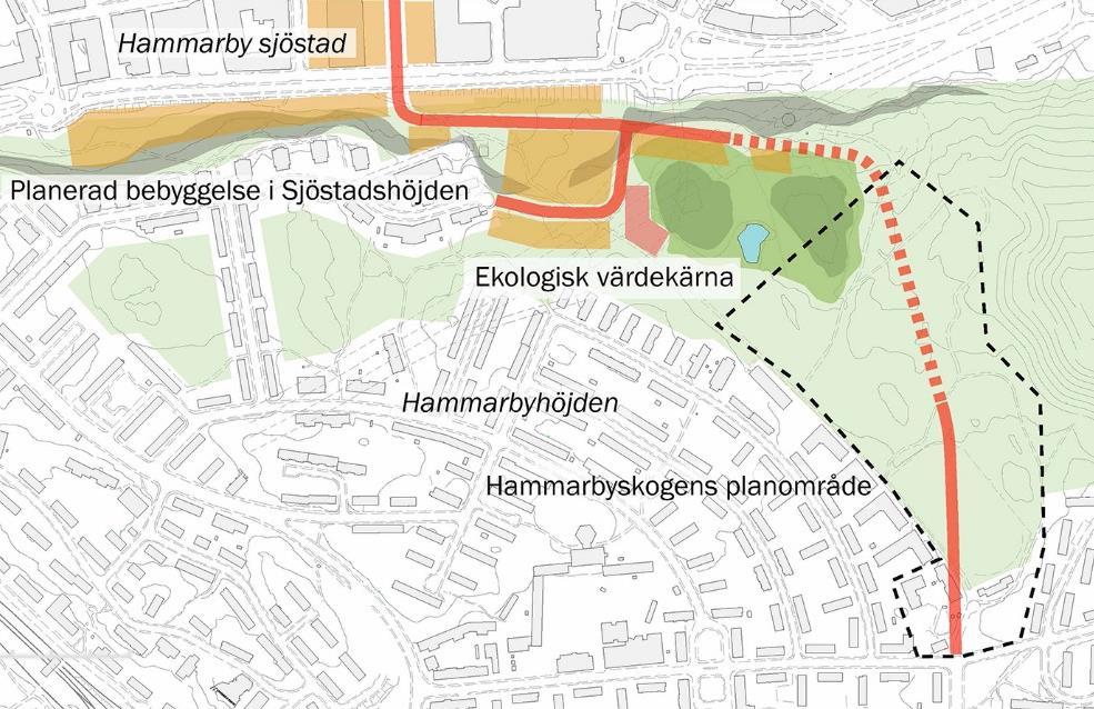 Sida 11 (18) Koppling öster om Solberget och Lejonberget Koppling öster om Solberget och Lejonberget (markerade i mörkgrönt), planområdet markerat med svart linje.