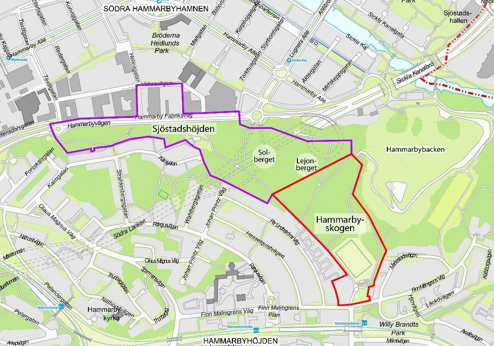 De berörda fastigheterna är Hammarbyhöjden 1:1 och Sjöfararen 8:1 som båda ägs av Stockholms stad, den senare är upplåten med tomträtt till SISAB.
