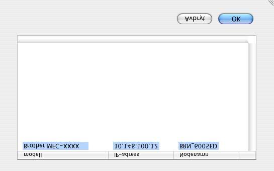 Om du använder både USB- och LAN-kablar, ska du placera båda kablarna i kabelrännan. B Välj ditt modellnamn och klicka sedan på OK.