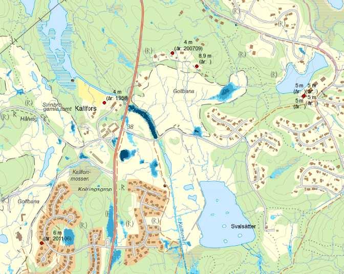 3 Resultat De områden som enligt översvämningsanalysen är utpekade som potentiellt problematiska visas nedan i Figur 3-1 