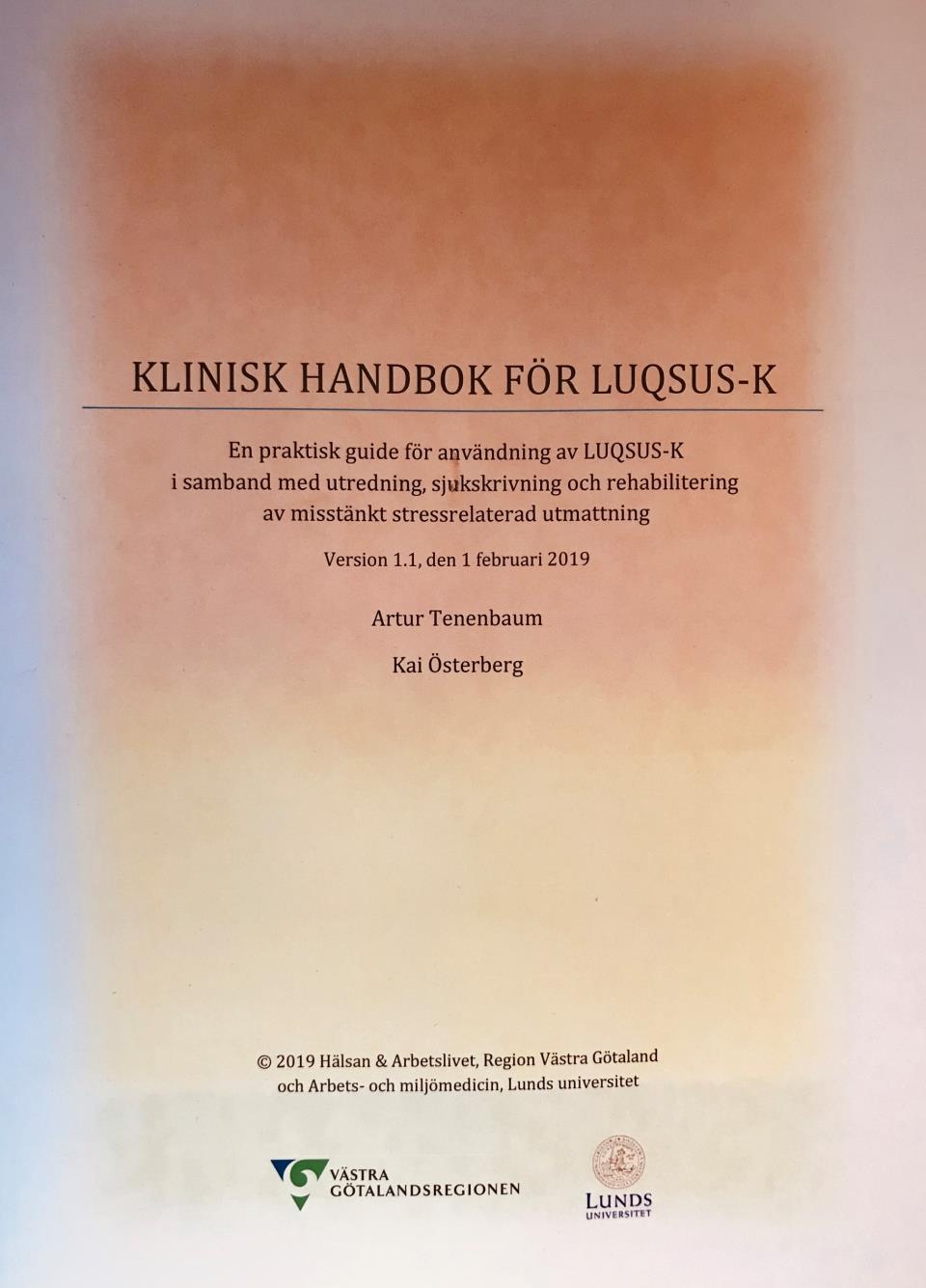 Finns det instrument? JA! Kan de användas av Företagssköterskan? JA! Har FHV, individen, chefen och HR nytta av den?