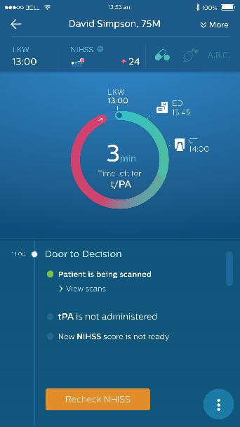 Stroke communication tool Målet med SCT är att korta ner dörr-till-behandlingstider genom att erbjuda ett protokoll, enklare kommunikation och delning av information till stroketeamet.