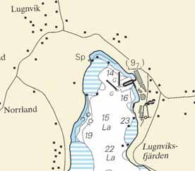 Nr 133 4 Största rekommenderade leddjupgående har återställts till 8,5 meter. Position: 62-55,43N 17-55,06E Sweden. Sea of Bothnia. Ångermanälven. Lugnvik. Maximum authorized draught restored.