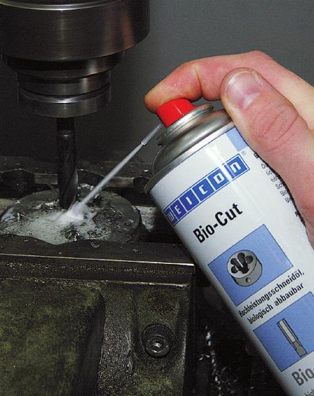 Tekniska sprayer 43 Weicon bio-cut, skär & gängspray Biologiskt nedbrytbar, högpresterande skärolja som tillåter snabbare kapningshastigheter och längre livslängd.