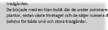 Den text som inte överensstämmer med de grammatiska reglerna, visas med en blå dubbel