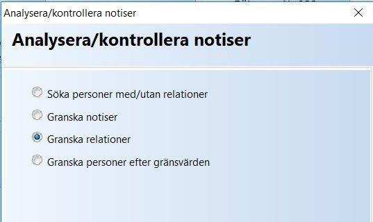 Samma sak för dop, död och begravning. Personer som du vet har en relation inlagd men där du inte letat reda på vem partnern var. Personer som inte är relaterade till någon annan i din databas.
