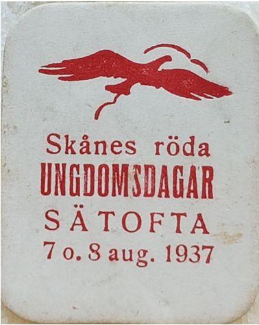 9.3 Skånes röda Ungdomsdagar Sätofta 7 o 8 aug 1937. Tältstaden i Sätofta räknade över 600 tält och cirka 5 000 ungdomar var i rörelse.