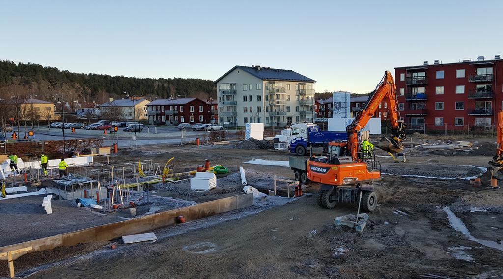 Våra fastigheter OKTOBER - DECEMBER, 217 Hösten 217 markerade byggstart och inleddes med pålningsarbeten, indragning av fjärrvärme, vatten samt avlopp.