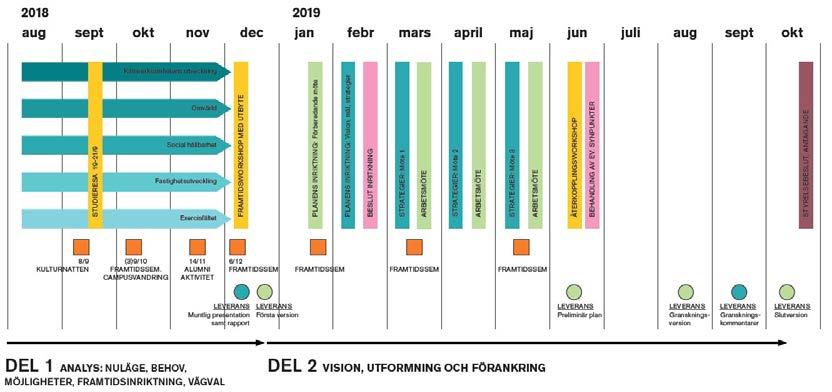 Förankring Bedrivs dels löpande, dels juni-oktober 2019. Parallellt med de andra processtegen drivs förankringsarbetet. Det går hand i hand med intressenthanteringen och kommunikationen (se nedan).