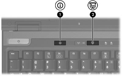 3 HP Quick Launch Buttons Använd HP Quick Launch Buttons för att öppna program som ofta används, även kallade applications (tillämpningar) i kontrollpanelen till HP Quick Launch Buttons.