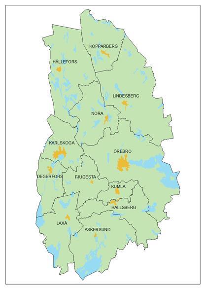 Kommun Invånarantal 31 december 2017 Askersund 11 175 Lekeberg 7 868 Laxå 5 643 Figur 1 Karta över Örebro län. Tabell 1 Invånarantal i Sydnärkes. 2.2 Betydande utsläppskällor i Sydnärke 2.2.1 Vägtrafik Vägtrafik är generellt den största källan till luftföroreningar i tätorter och då främst avseende kvävedioxid (NO2) och partiklar.