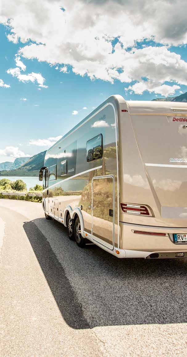 Globetrotter XL I Säkerhet på resan Dethleffs assistanssystem för Fiat modeller ª ª Nya ESP (elektroniskt stabiliseringsprogram) setup for camping cars ESP räknas som ett av de mest innovativa