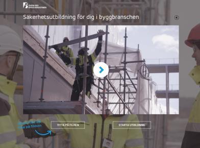 Säkerhetsintroduktion Stadigvarande Allmän del: via webbbaserade Safe construction Training Arbetsplatsspecifik del som innehåller: Organisationen på arbetsplatsen Ev.