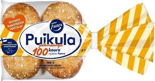 havrebrödet Fazer Puikula 100Havre, som i smaktester klart har vunnit över jämförbara produkter på marknaden.