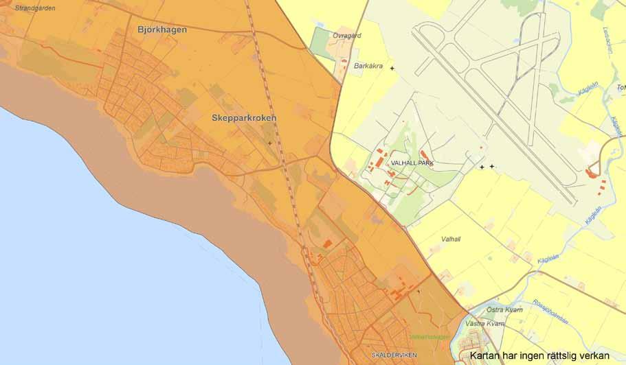 Tillgängligheten till området utvecklas med rekreativa stråk, parker samt naturmark och kopplingarna till omgivningen stärks. Detta bidrar till att öka de rekreativa värdena i området.