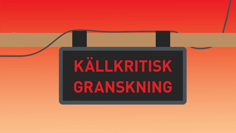 Lektionen handlar om betydelsen av att ha ett källkritiskt förhållningssätt.