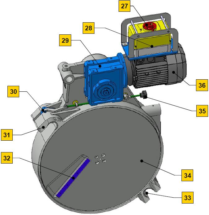 Delta Hyvel Delta 500 V1-630 V1 27. ON/OFF knapp 28. Kontroll box 29. Motor 30.