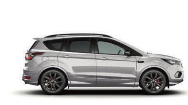 FORD KUGA Szín- és kárpitválaszték FORD KUGA Méretek 1653 L Hátsó ülések lehajtva 456 L Az összes üléstámla felhajtva A mérés az ISO 3832 szabványnak megfelelően történt.
