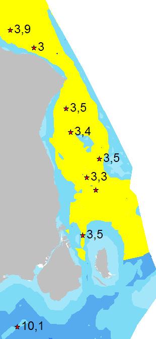 Kartorna är hämtade från DMU:s syrebristrapporter för. aug- sep- okt- okt-nov- i bottenvattnet hade ökat jämfört med i september.