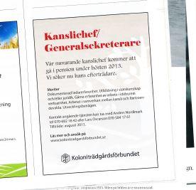 Genomorganiserat samhälle? Dokumenterad ledarerfarenhet. Utbildning i statskunskap och/eller juridik.