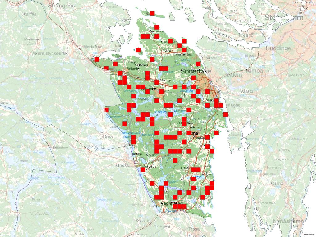 Via detta stickprov görs en statistisk skattning av bland annat hur många ungträd som finns i hela området och hur stor andel av dessa som har skador