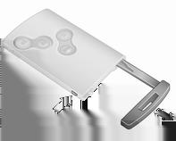 Observera batteriets monteringsläge. Fäst batterilocket och sätt in den manuella nödnyckeln.