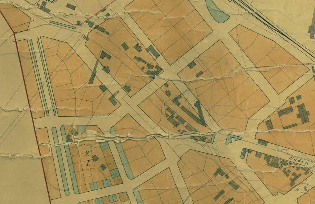 Samhällsbyggnadskontoret Planbesked 5(8) Sälgen 4 P O Hallmans stadsplan, 1906 försökte ändra Södra vägens sträckning