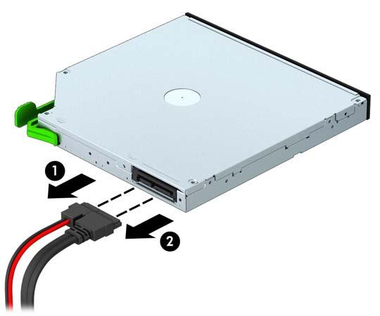 Ta bort en optisk enhet av Slim-modell 1. Ta bort eller skruva loss säkerhetsenheter som hindrar datorn från att öppnas. 2. Ta bort alla flyttbara medier, t.ex. CD-skivor och USB-minnen, från datorn.