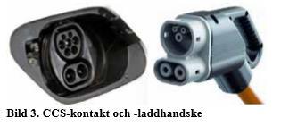 För Sverige tillämpas två olika typer av kontaktdon för växelströmsladdning och ytterligare två olika typer av laddhandskar för likströmsladdning.