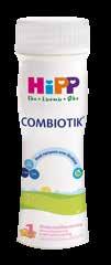 Från födseln HiPP Combiotik Modersmjölksersättning HiPP Combiotik 2 Tillskottsnäring 6 + MÅN HiPP Combiotik är en helt ekologisk och komplett modersmjölksersättning som är anpassad för spädbarn från