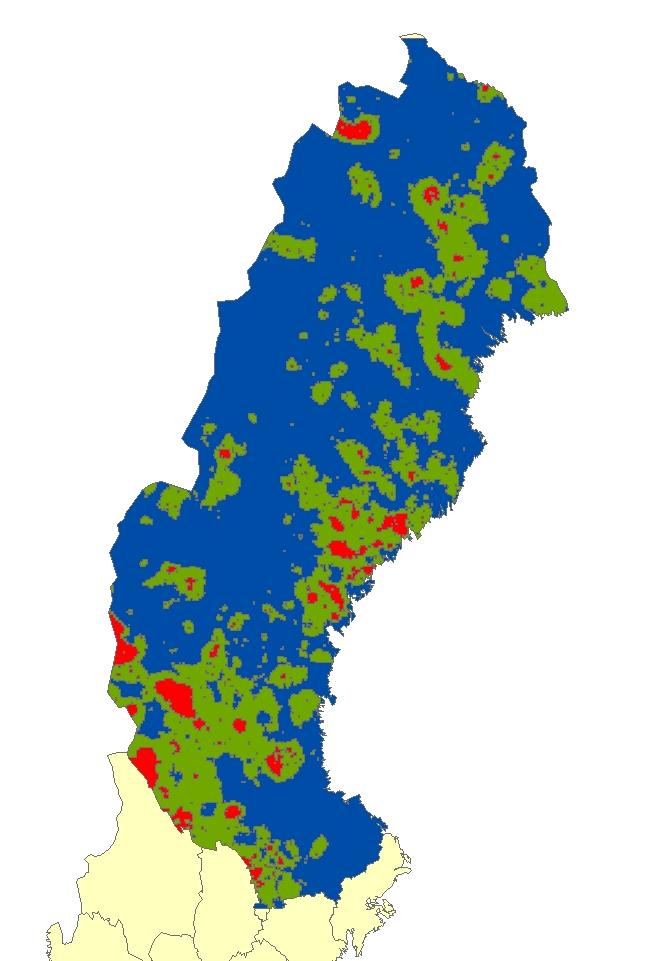 Bedömning av status i norra Sverige Stor brist på provtagningsdata 1. Modeller utifrån miljöpåverkan 2.