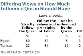 Motivet med undersökningen var att kartlägga människors syn på demokratiskt styre och syn på vilken plats som Islam har i det offentliga livet och inom rättssystemet (Pew Research Center, 2012).