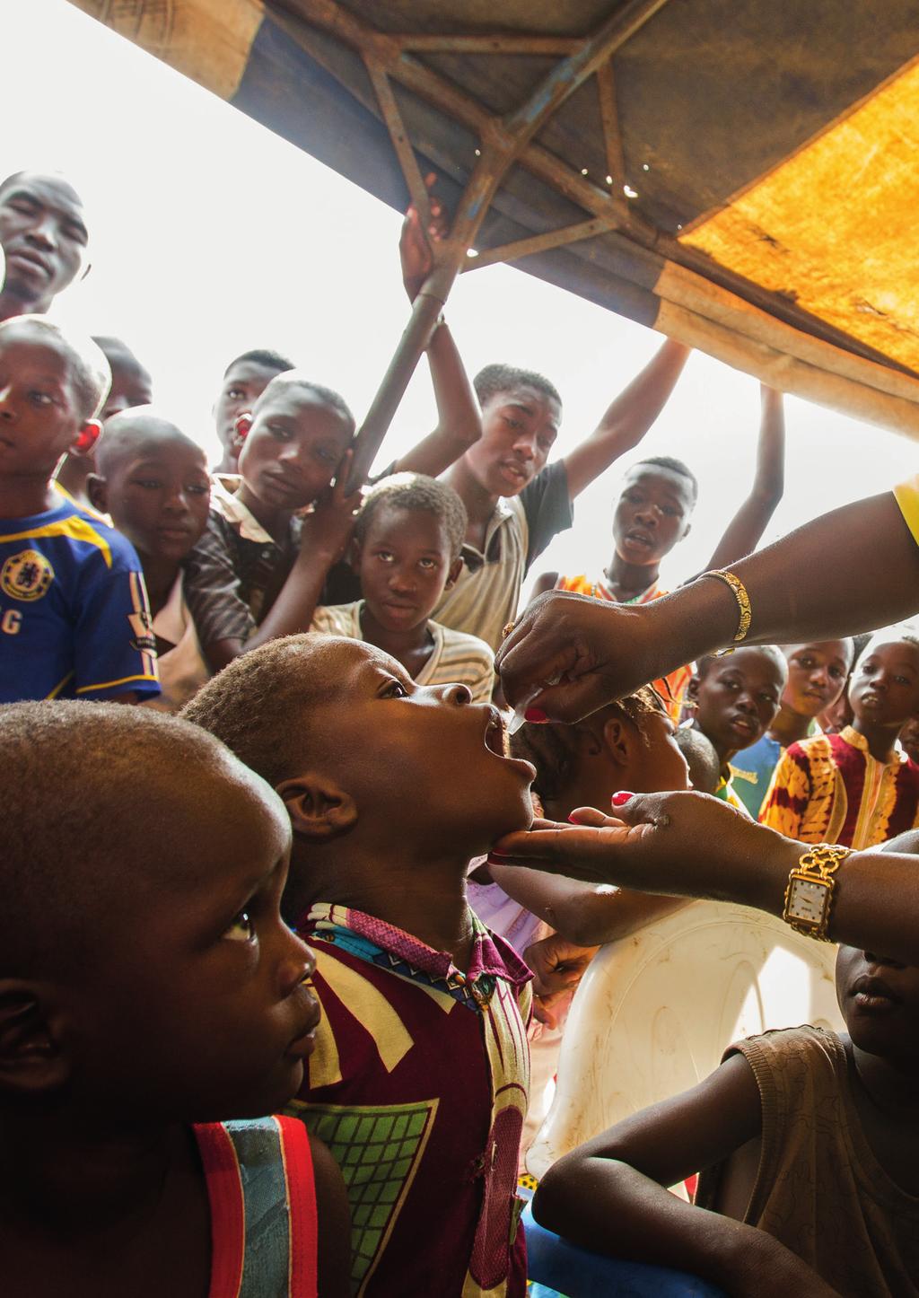 Rotary agerar och ger möjligheter Ett av Rotarys prioriterade mål är att utrota polio i världen.