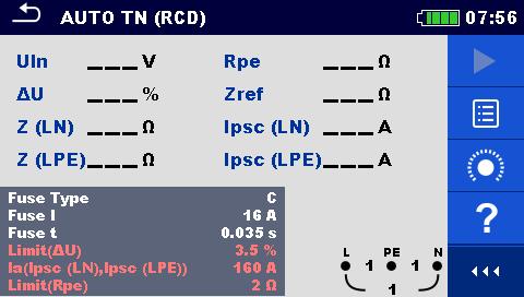 Metrel Ml 3155 Snabbguide mätning Eurotest XDe 30 4.32 AUTO TN (RCD) Autotestsekvens för TN Jordn.
