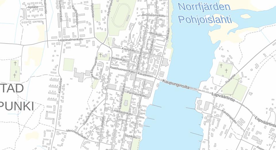 2 2. PLANERINGSOBJEKT OCH INFLUENSOMRÅDE Planläggningsområdet befinner sig i Kristinestad stadscentrum i angränsning till