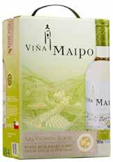 2 POÄNG = TVEKSAMT 2018 Tina Chardonnay Reserve 2018 Viña Maipo Sauvignon Blanc Bladig sauvignon med syrlig citrusfrukt med gröna