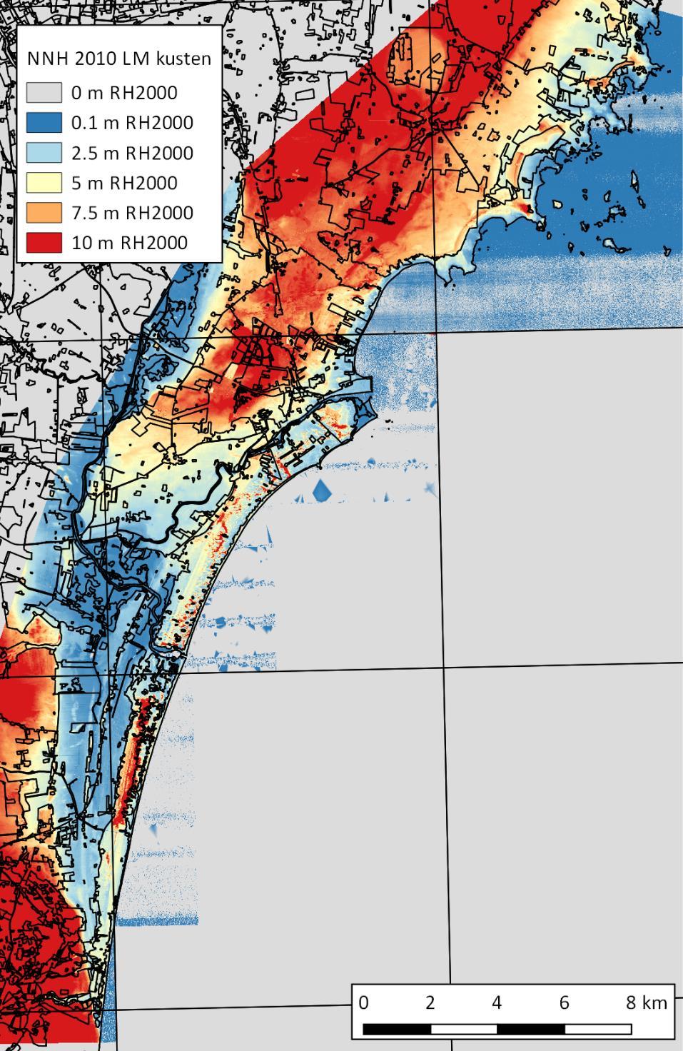 2 Dataunderlag 2.1 Framtida havsnivåer Information om framtida havsnivåer har tagits från SMHI:s rapporter där framtida medelvattenstånd och högsta vattenstånd beräknats [2], [3].