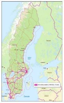 Målsättning Areal som innebär påverkan på biologisk mångfald men som inte äventyrar uppfyllelse av miljömål (5 % av Sveriges yta påverkas) Figur 16.