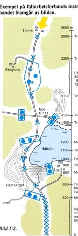 Trumma, avbrott 15 m, 30 strvmina 5 Trumma, tändställe och 20 strvmina 5 Förberedd minering: 300 strvmina 5 80 strvmina 6 Trumma, tändställe och 25 strvmina 5 Två flankmineringar om 80 strvminor