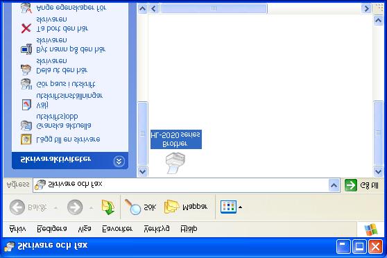 Inställning av skrivaren Windows 2 Markera ikonen för Brother HL-5050 series.